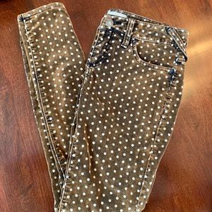 Velvet polka dot pants